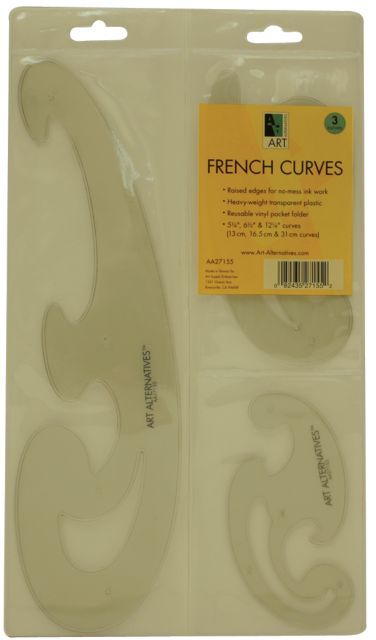FRENCH CURVE 3PC SET INK EDG