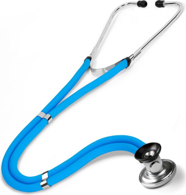 SPRAGUE-RAPPAPORT-STETHOSCOPE IN CLAMSHELL-NEON BLUE